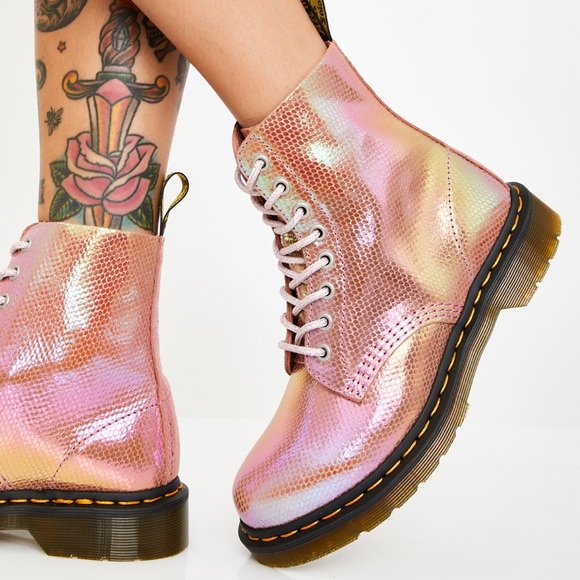 Dr. Martens Shoes - Dr. Martens 1460 Pascal iridescent ankle boots Size 9